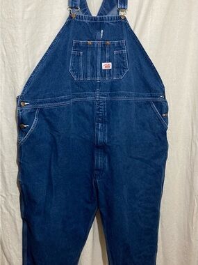 Round House Men's Dark Blue Denim Overalls